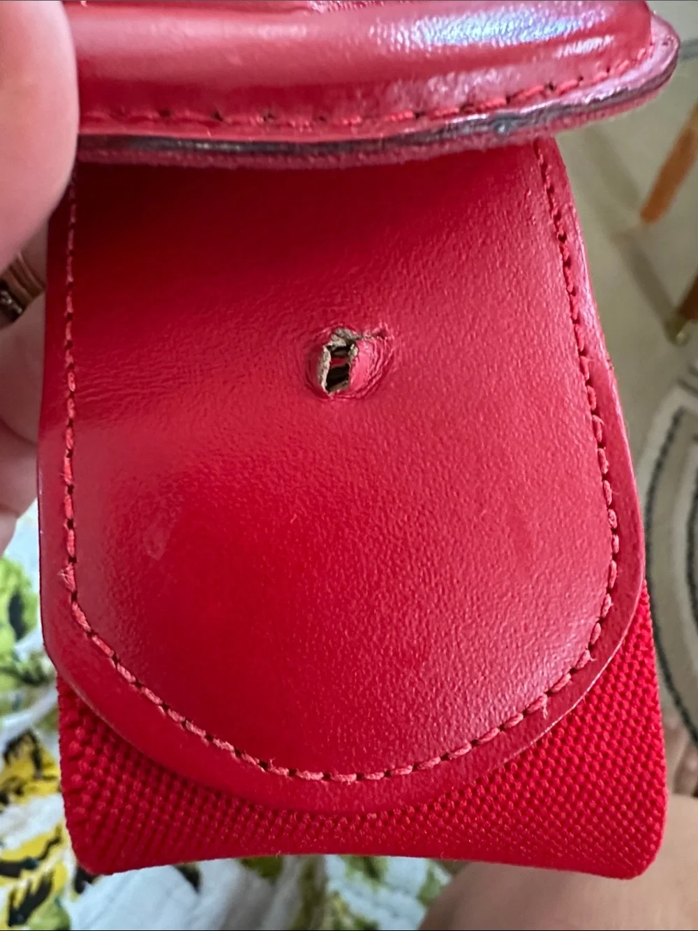 Vintage Wide‎ Red Elastic Waistband Belt with Padded Round Buckle